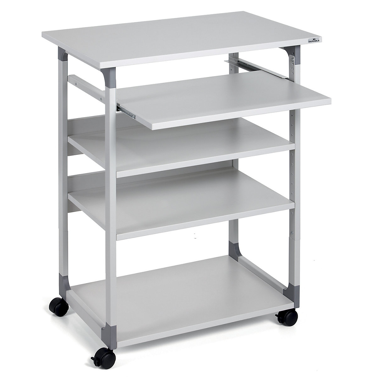 Trolley per PC – DURABLE, versione in piedi, grigio chiaro-0
