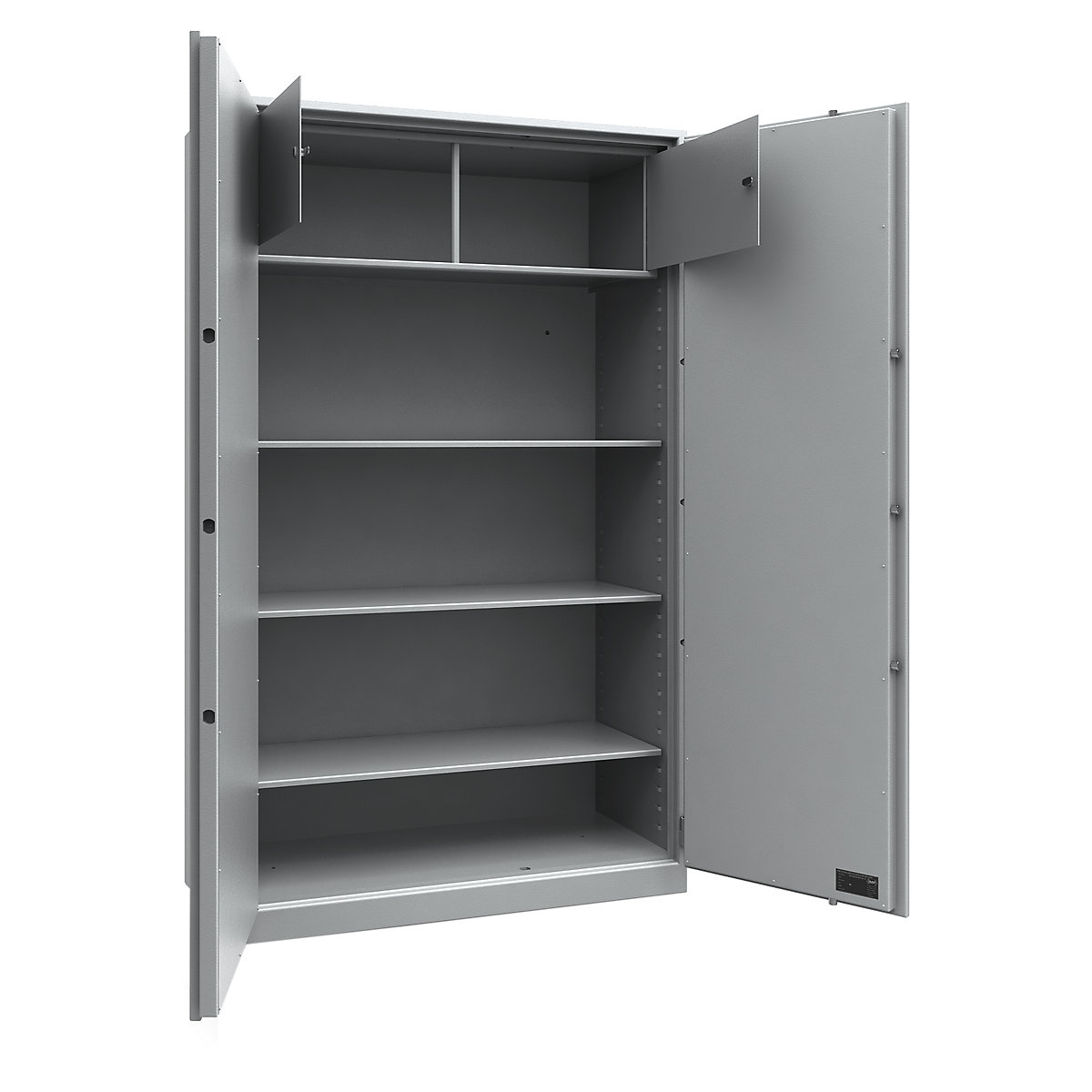 Armadio di sicurezza LIGHT, protezione antieffrazione di grado S1, alt. x largh. x prof. 1950 x 1200 x 500 mm, 2 casseforti interne-0