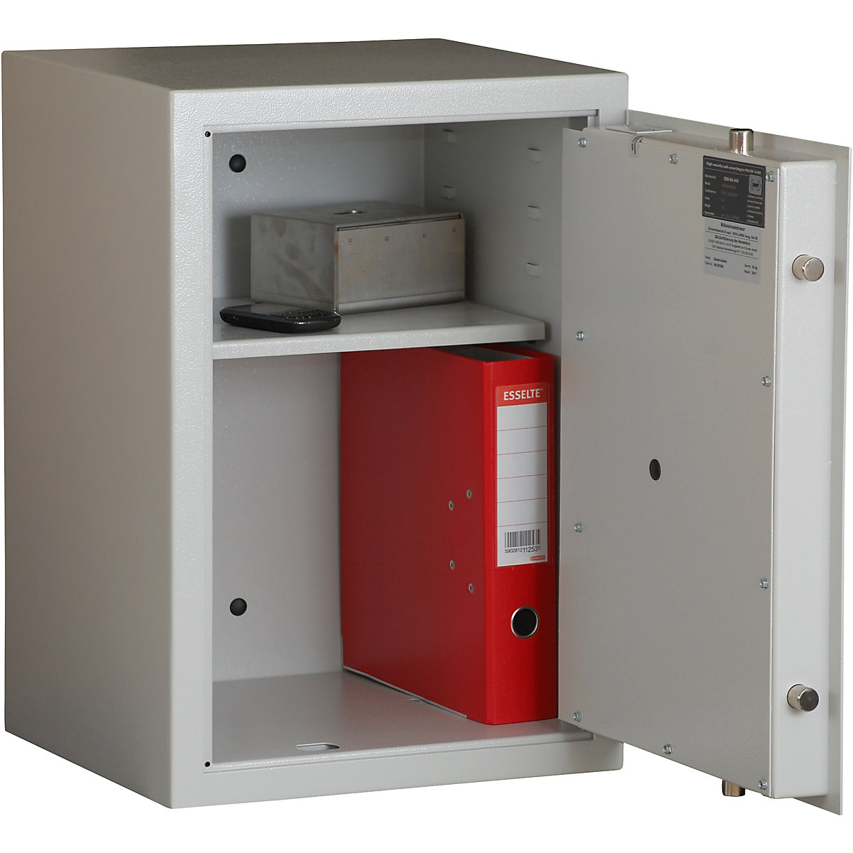 Cassaforte da incasso per mobili, VDMA B, S2, alt. x largh. x prof. 605 x 425 x 380 mm-0