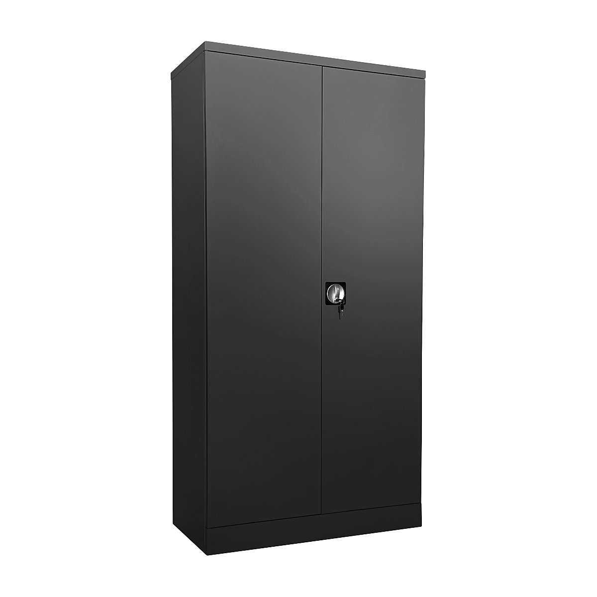 Armario metálico Nilas – eurokraft basic, con 4 baldas, H x A x P 1830 x 915 x 421 mm, negro intenso-0