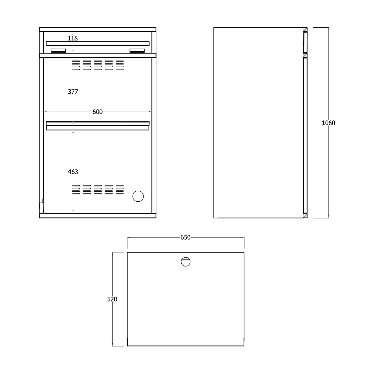 Puesto de trabajo para ordenador, chapa de acero – eurokraft pro (Imagen del producto 3)-2