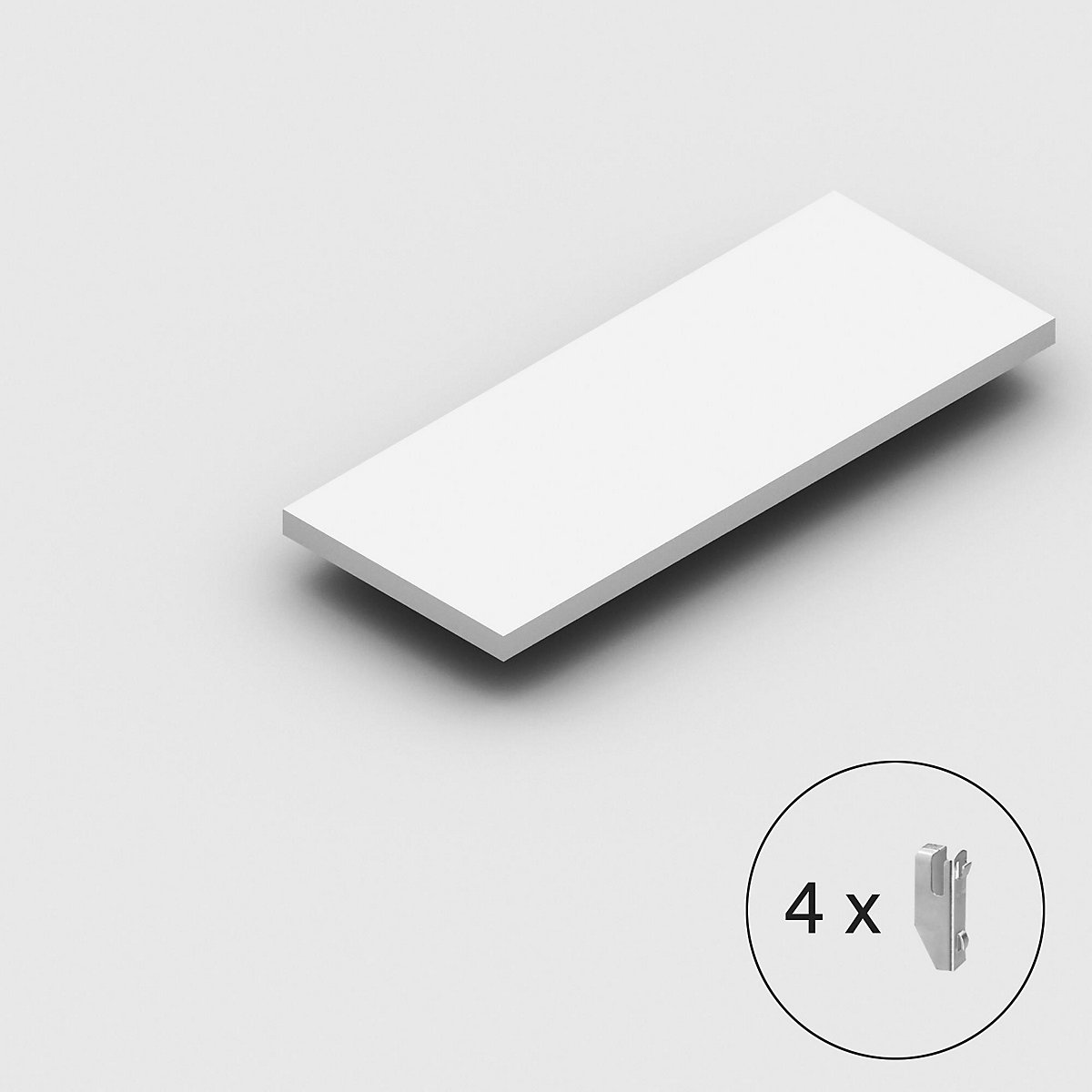 Prateleira RAL 7035, para estante de encaixar – eurokraft pro