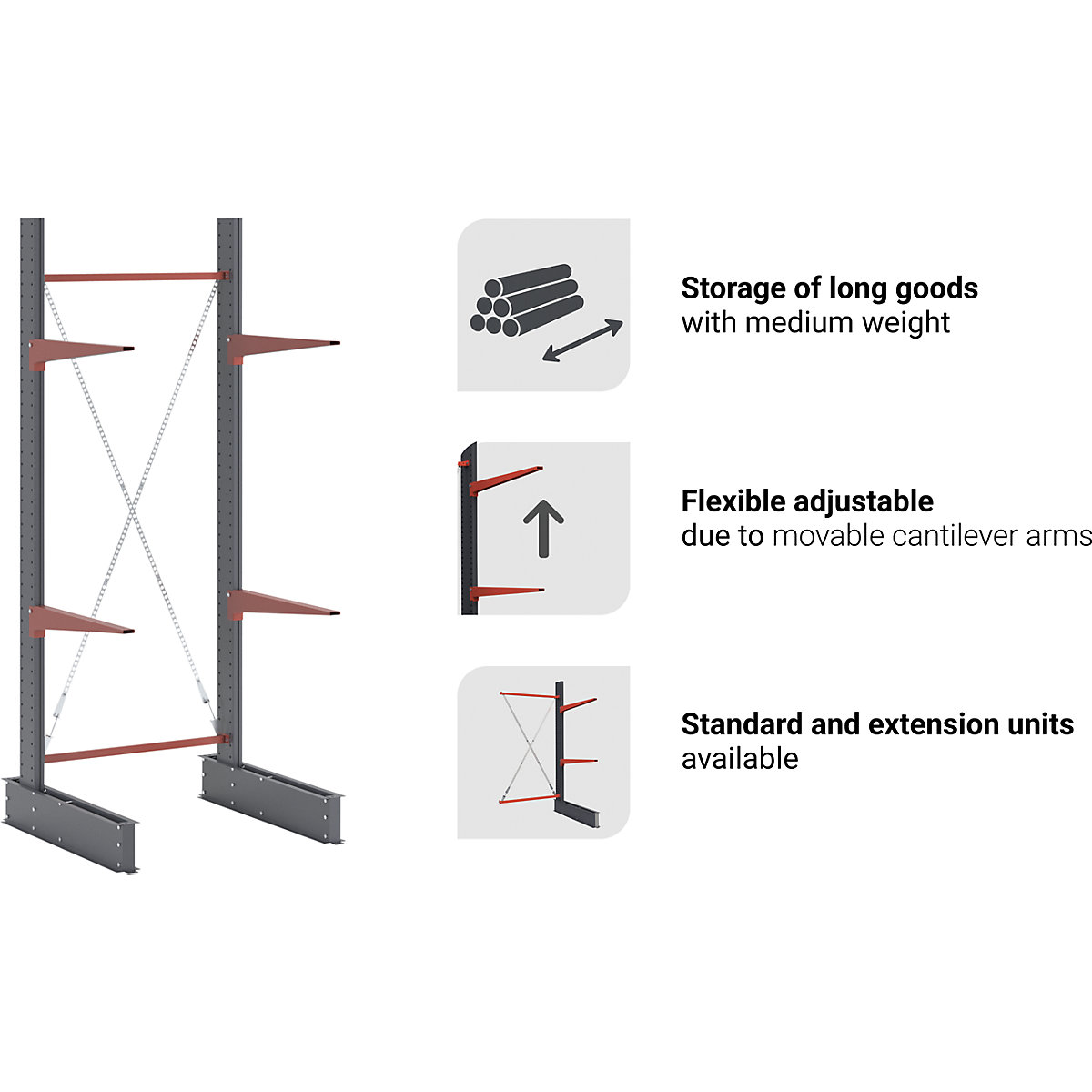 Estante de braços Attillo pesada (Imagem do produto 9)-8