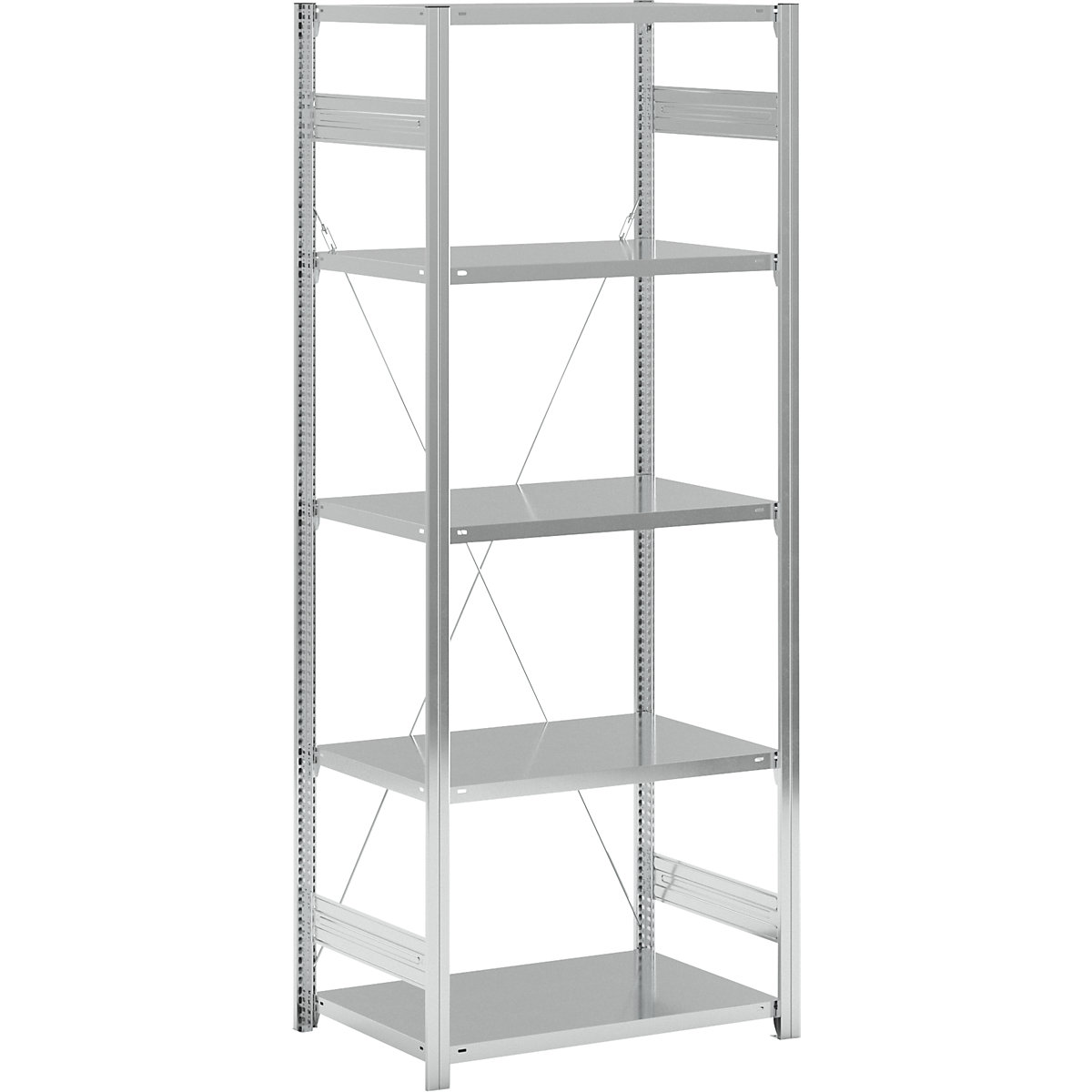 Estante de encaixar com prateleiras, galvanizada – eurokraft pro