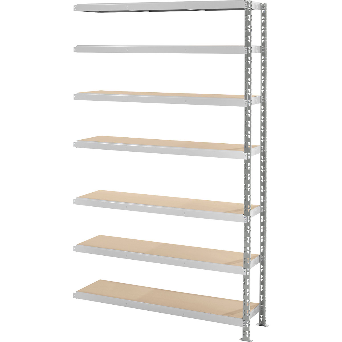 Estante de encaixar de prateleiras grandes em placa de aglomerado