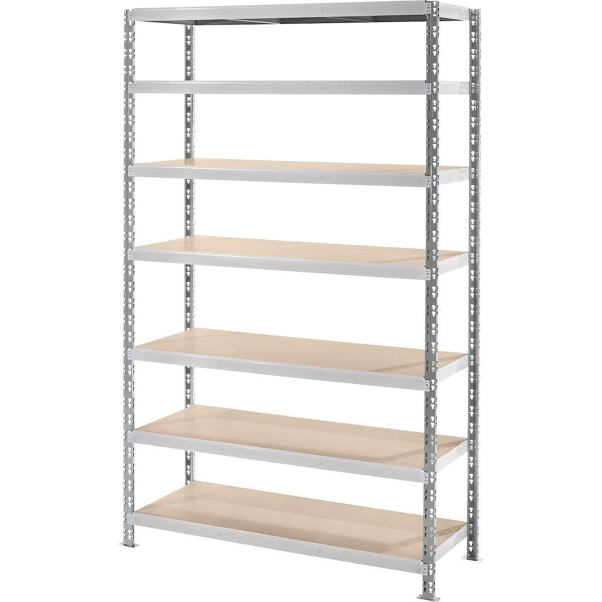 Estante de encaixar de prateleiras grandes em placa de aglomerado