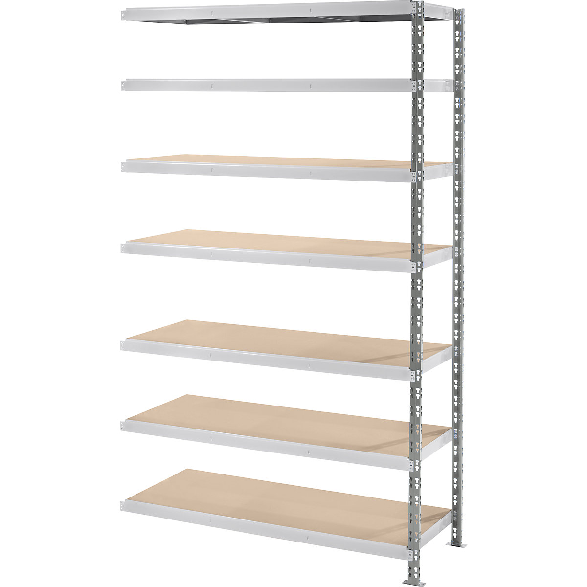 Estante de encaixar de prateleiras grandes em placa de aglomerado