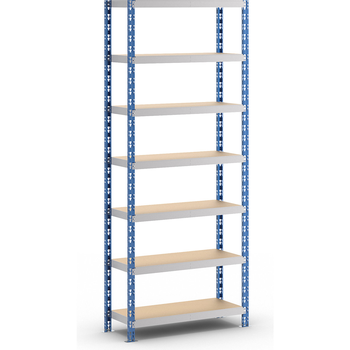 Estante de encaixar universal, estável – eurokraft basic, prateleiras em placa de aglomerado, AxLxP 2522 x 1050 x 400 mm, estante base-11