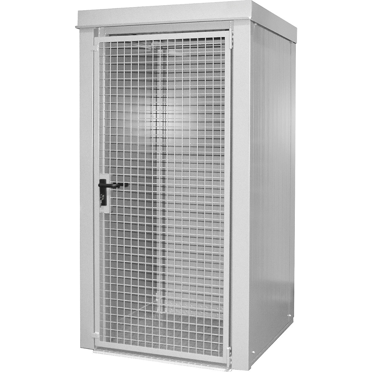 Contentor para garrafas de gás, resistente ao fogo – eurokraft pro, para 9 garrafas com 230 mm de Ø, branco-0