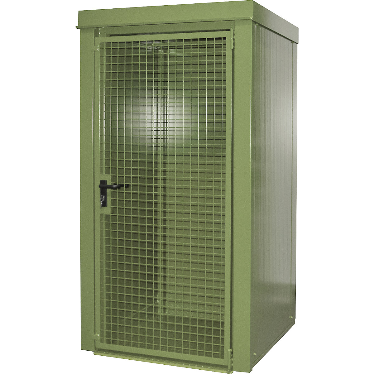 Contentor para garrafas de gás, resistente ao fogo – eurokraft pro, para 9 garrafas com 230 mm de Ø, verde-0