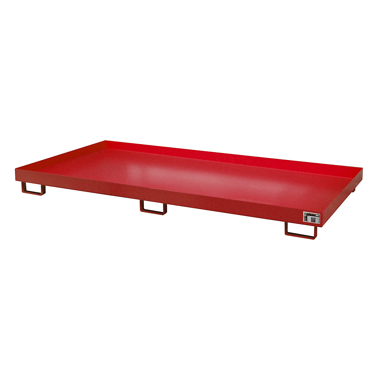 Cuba no fundo para estantes – eurokraft pro, 246 l de volume coletável, CxLxA 2650 x 1300 x 210 mm, sem grade, pintada em vermelho-0