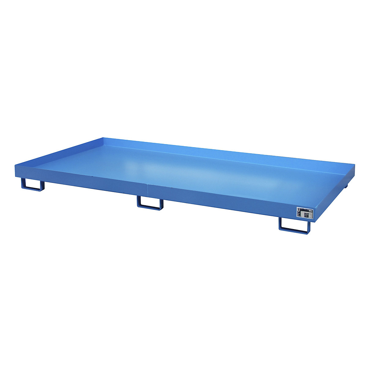 Cuba no fundo para estantes – eurokraft pro, 246 l de volume coletável, CxLxA 2650 x 1300 x 210 mm, sem grade, pintada em azul-0