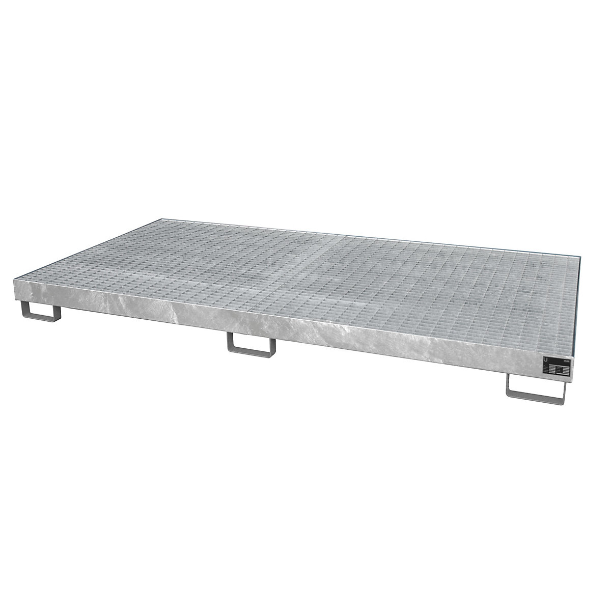 Cuba no fundo para estantes – eurokraft pro, 246 l de volume coletável, CxLxA 2650 x 1300 x 210 mm, com grade, galvanizada a fogo-0