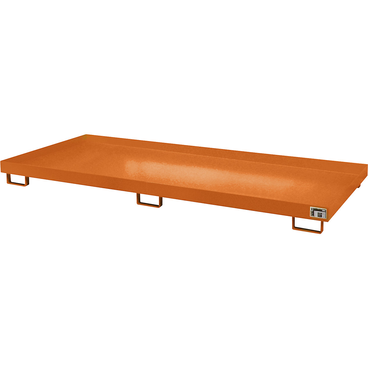 Cuba no fundo para estantes – eurokraft pro, 240 l de volume coletável, CxLxA 3250 x 1300 x 195 mm, sem grade, amarelo alaranjado-0