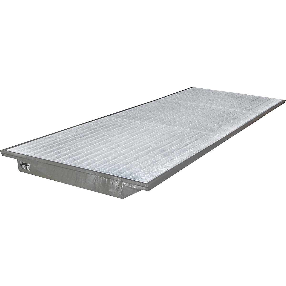 Cuba para suspensão em estante – eurokraft pro, com grade galvanizada, CxL 3550 x 1250 mm, galvanizado a fogo-0