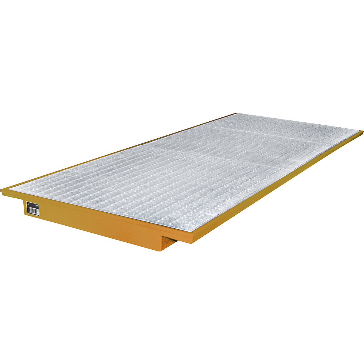 Cuba para suspensão em estante – eurokraft pro, com grade galvanizada, CxL 3250 x 1250 mm, pintado a laranja-0