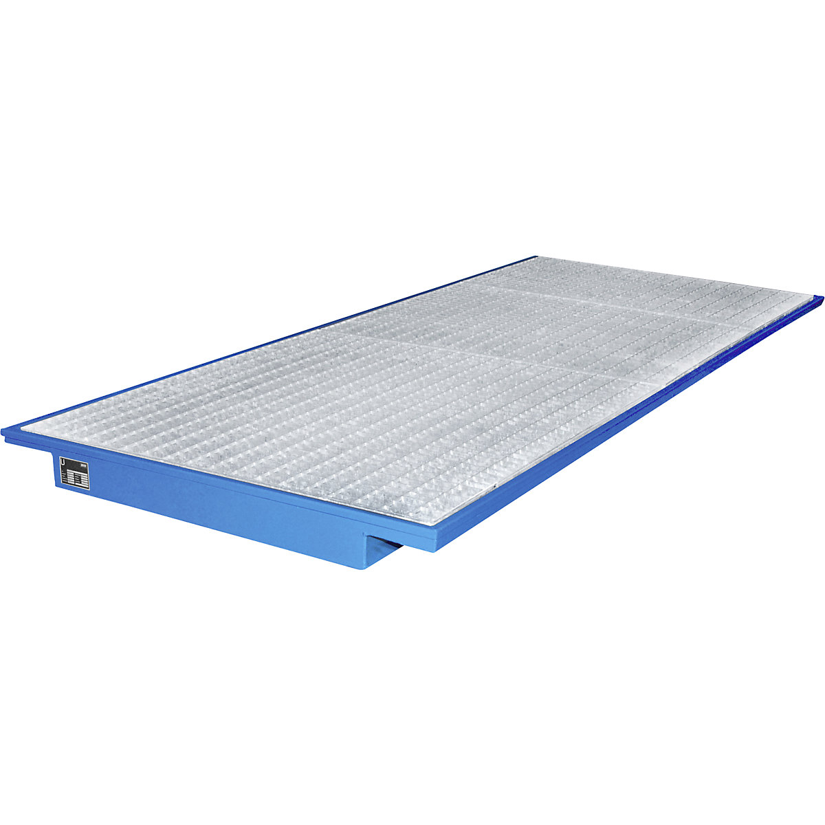 Cuba para suspensão em estante – eurokraft pro, com grade galvanizada, CxL 3250 x 1250 mm, pintado a azul-0