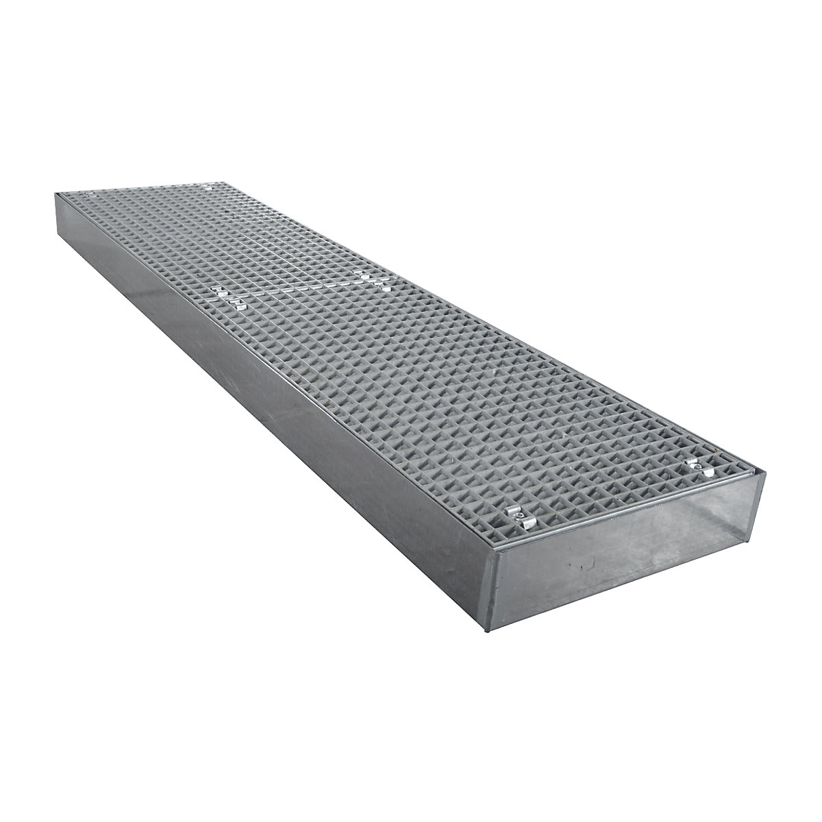 Cuba plana em aço galvanizado – LaCont, largura 500 mm, comprimento 2000 mm, volume 85 l-0