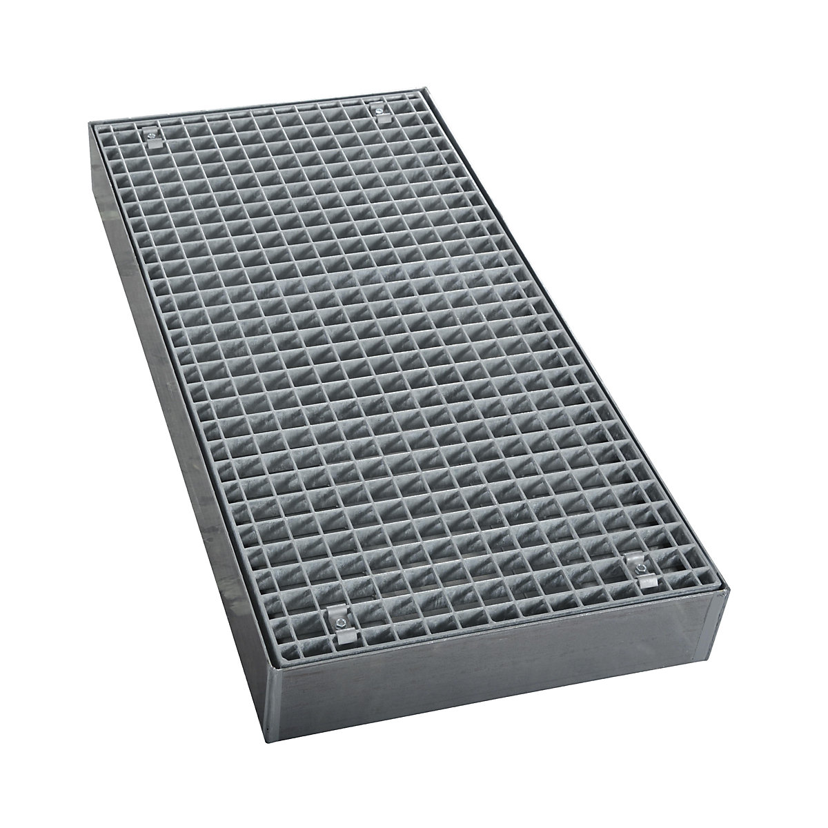 Cuba plana em aço galvanizado – LaCont, largura 500 mm, comprimento 1000 mm, volume 40 l-0