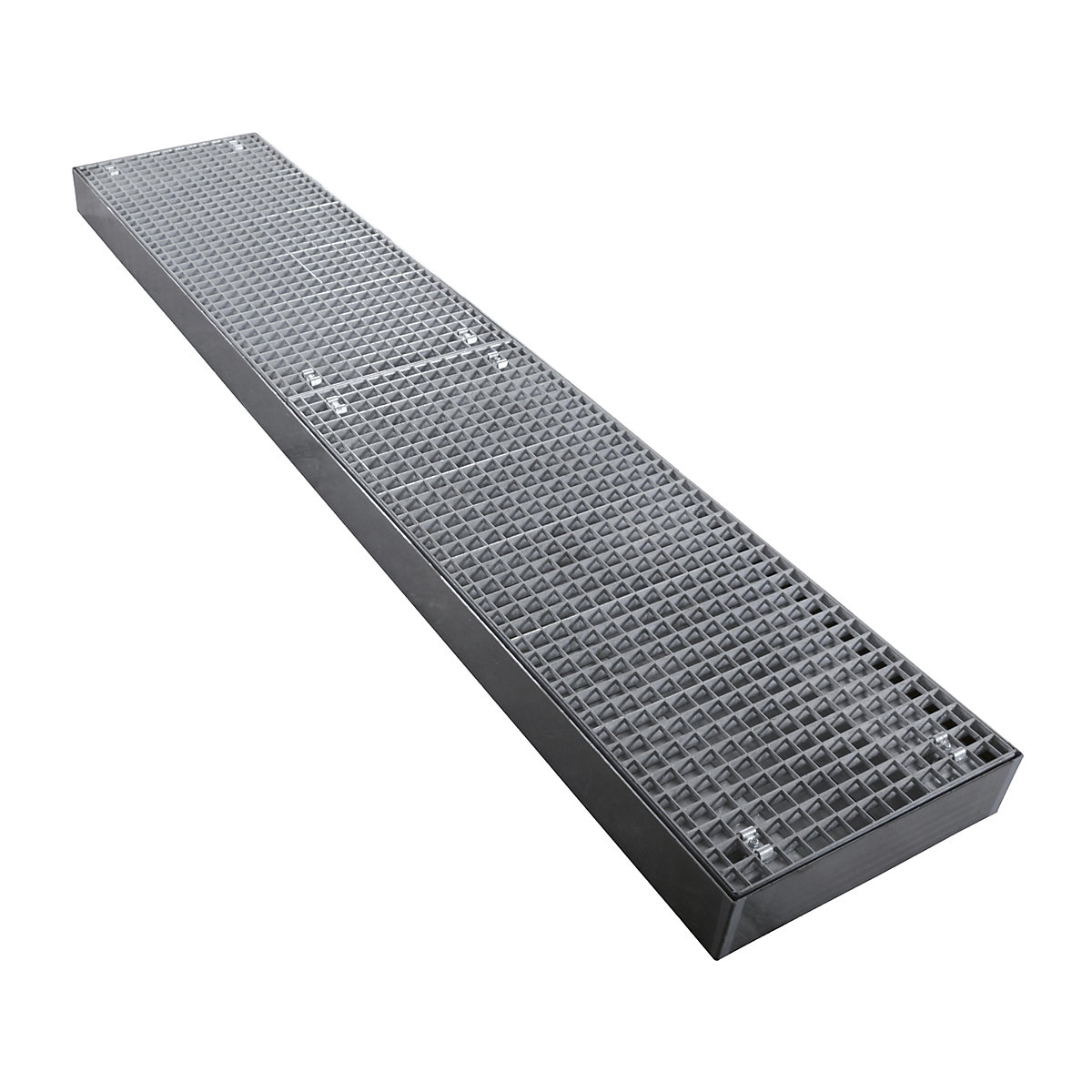 Cuba plana em aço galvanizado – LaCont, largura 500 mm, comprimento 2500 mm, volume 100 l-0