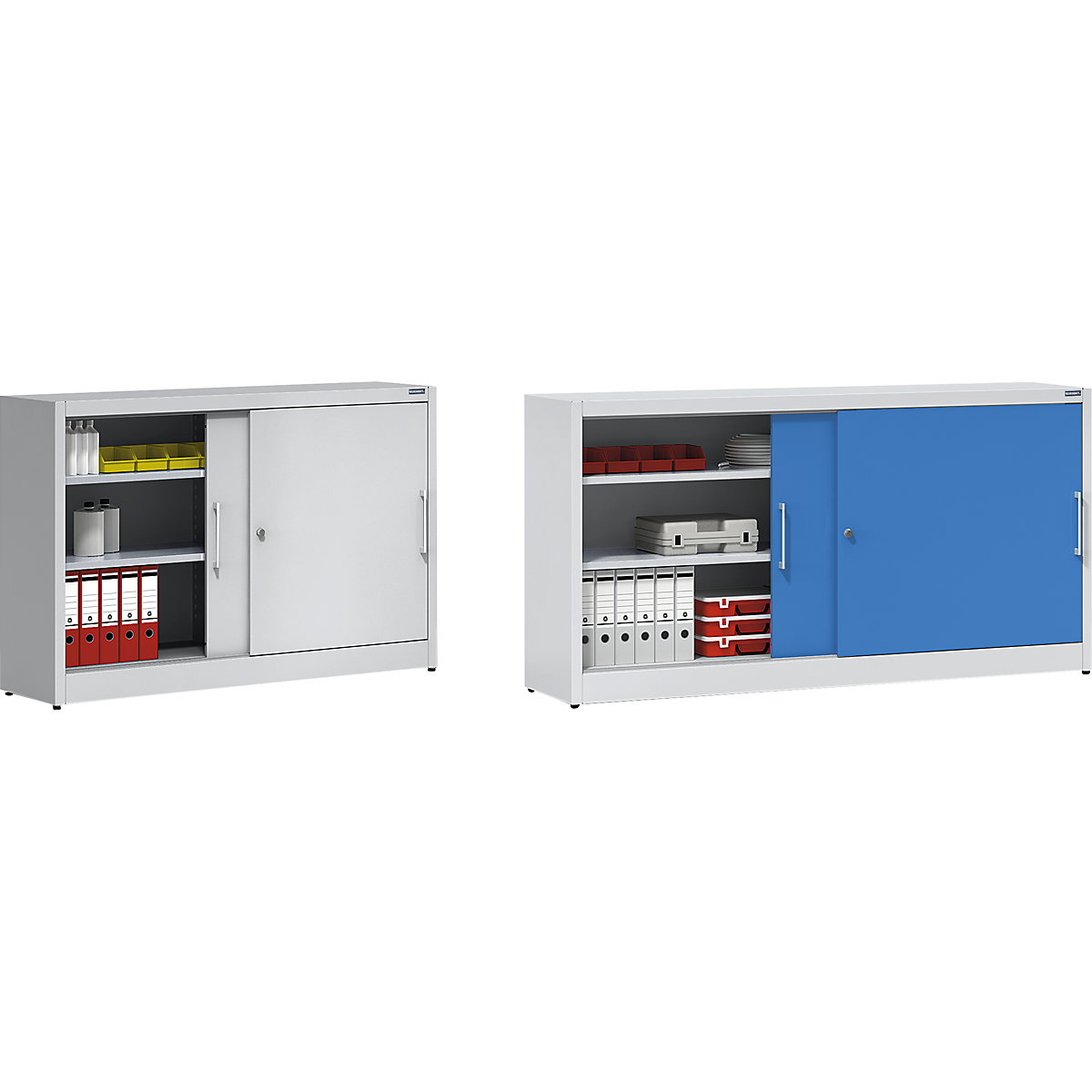 Armoire à portes coulissantes, hauteur 1000 mm – eurokraft pro