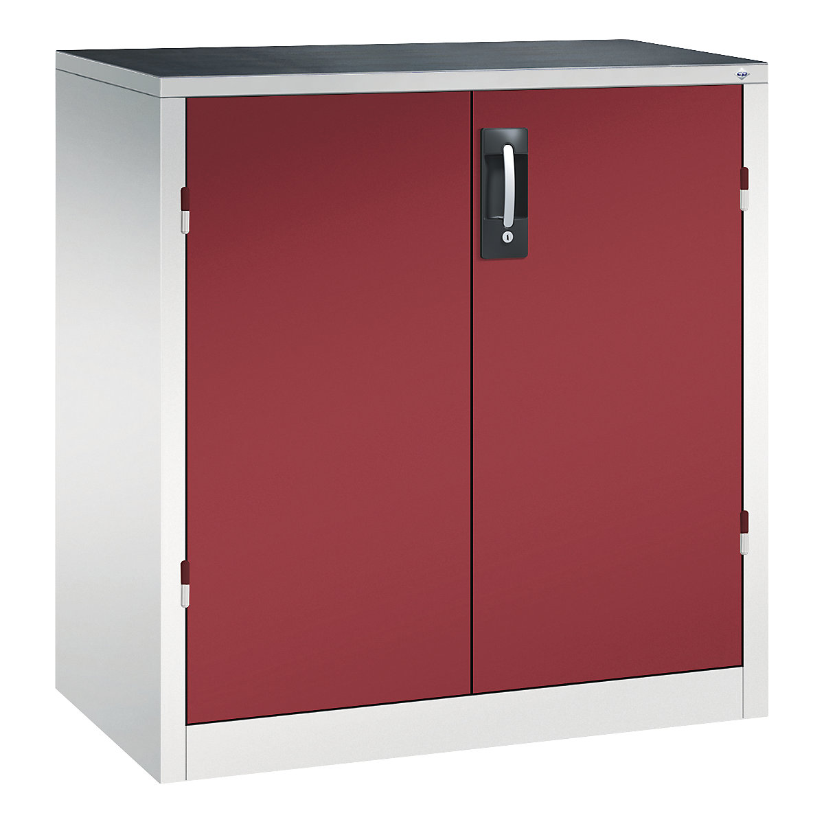 Armoire d'atelier hauteur bureau avec portes battantes et tiroirs – C+P (Illustration du produit 2)-1
