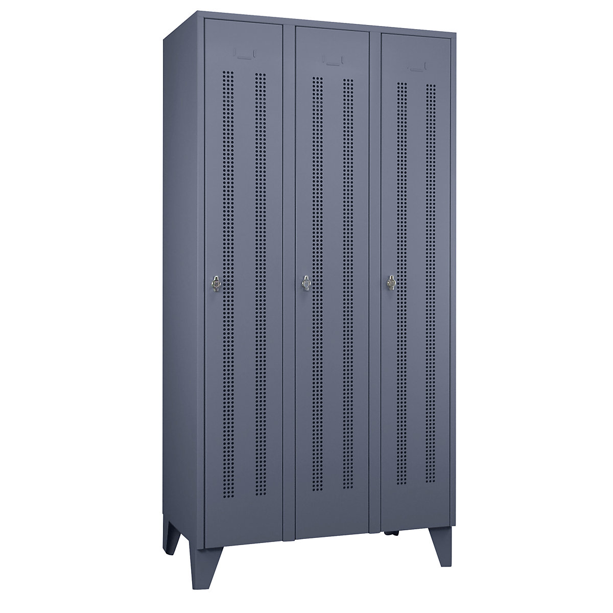 Vestiaire Berlin 1 – Wolf, 3 compartiments, gris bleu, largeur 900 mm-0