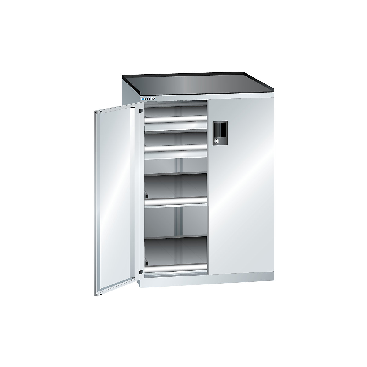 Armoire à tiroirs à portes battantes – LISTA (Illustration du produit 5)-4