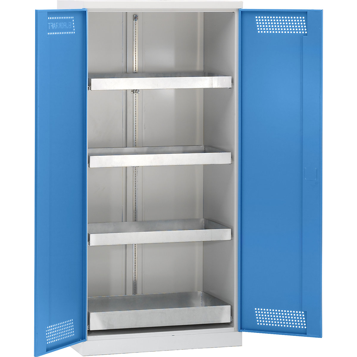 EUROKRAFTpro – Armoire de sécurité, 3 tablettes de rétention coulissantes, largeur 950 mm