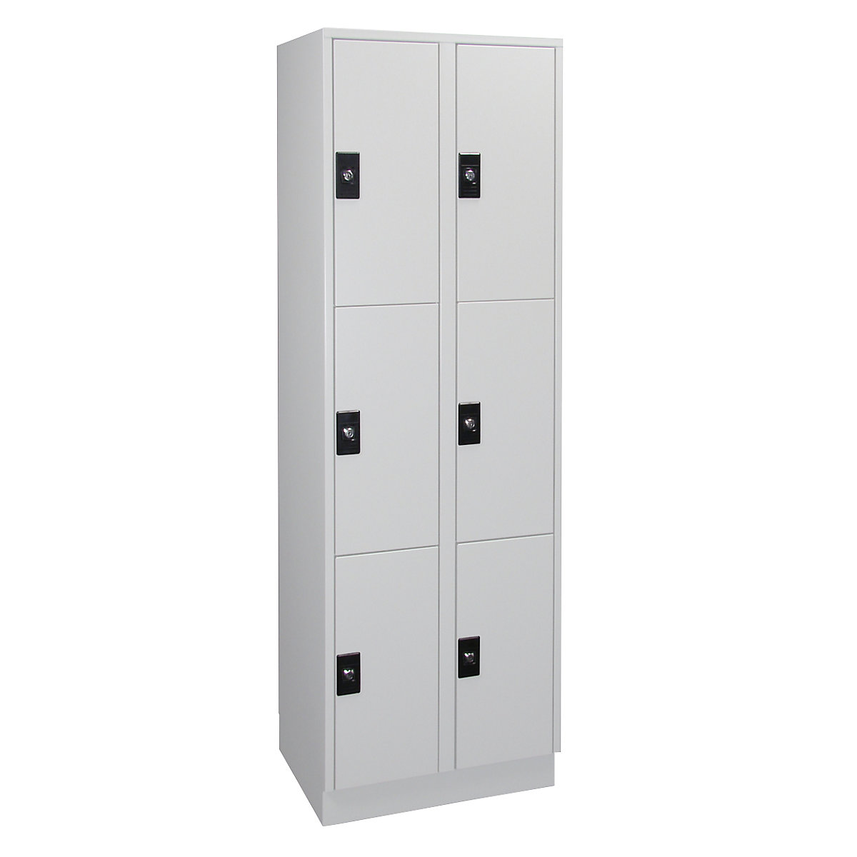 Armadietto a 3 scomparti Stuttgart – Wolf, 2 scomparti, grigio chiaro / grigio chiaro-0