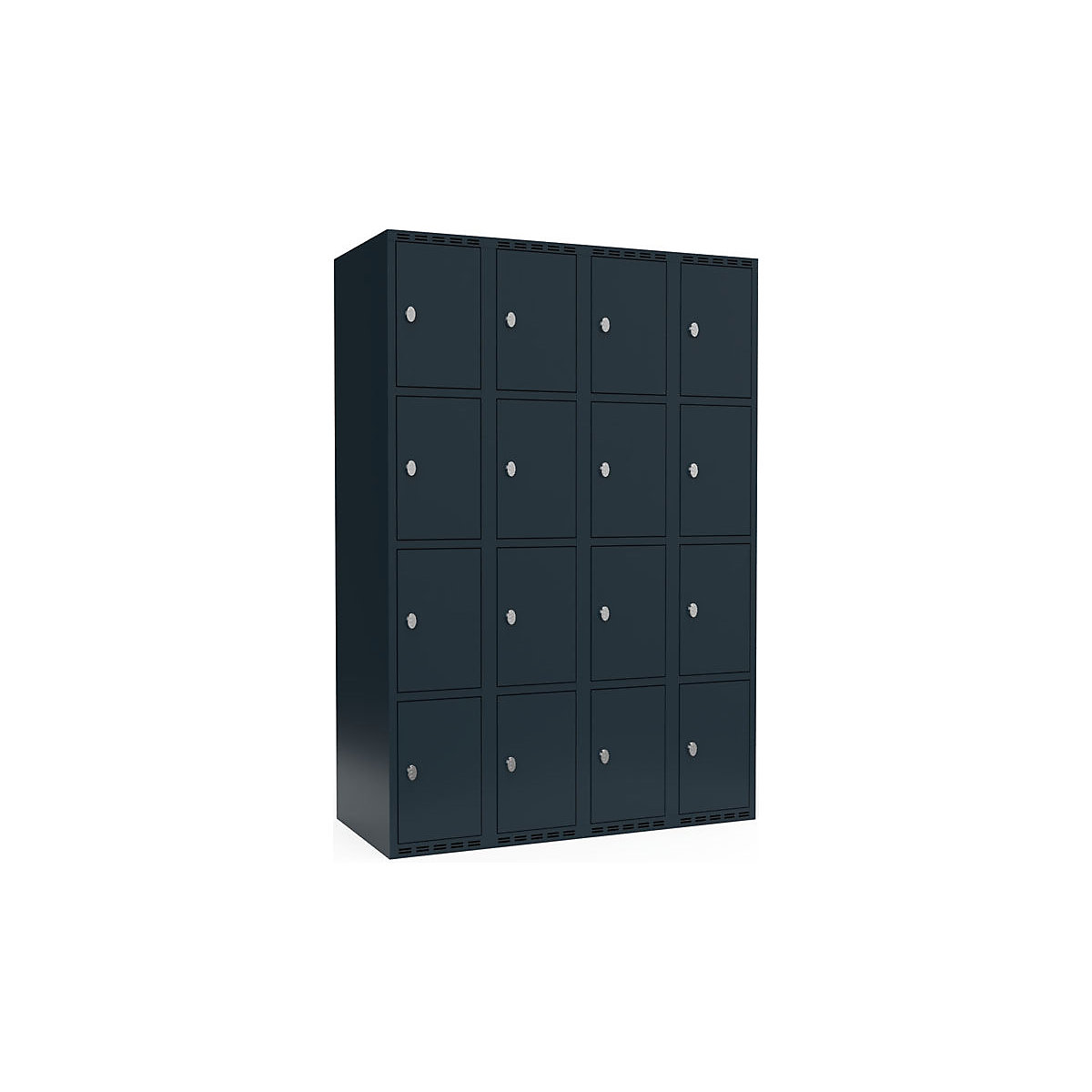Armadietto a 4 scomparti Fydor, 4 scomparti, grigio, largh. 1200 mm, 4 scomparti, tetto piatto, lucchetto-0