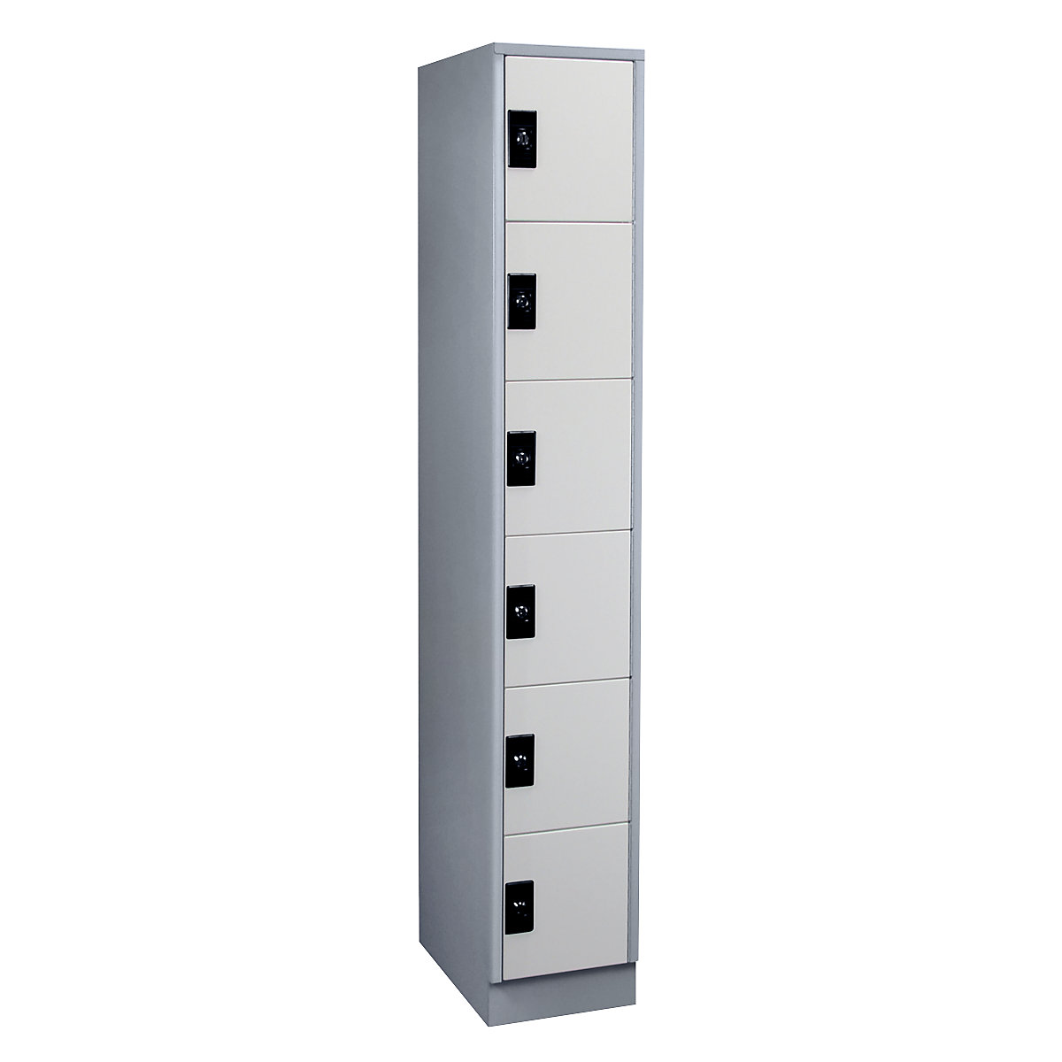 Armadietto a 6 scomparti Stuttgart – Wolf, 1 scomparto, grigio argento / grigio chiaro-0