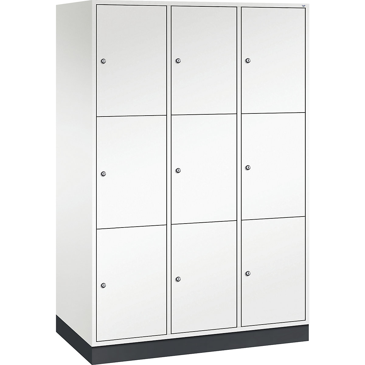 Armadietto a scomparti a 3 piani Intro – C+P, 3 scomparti, bianco puro, largh. x prof. 1220 x 600 mm-0