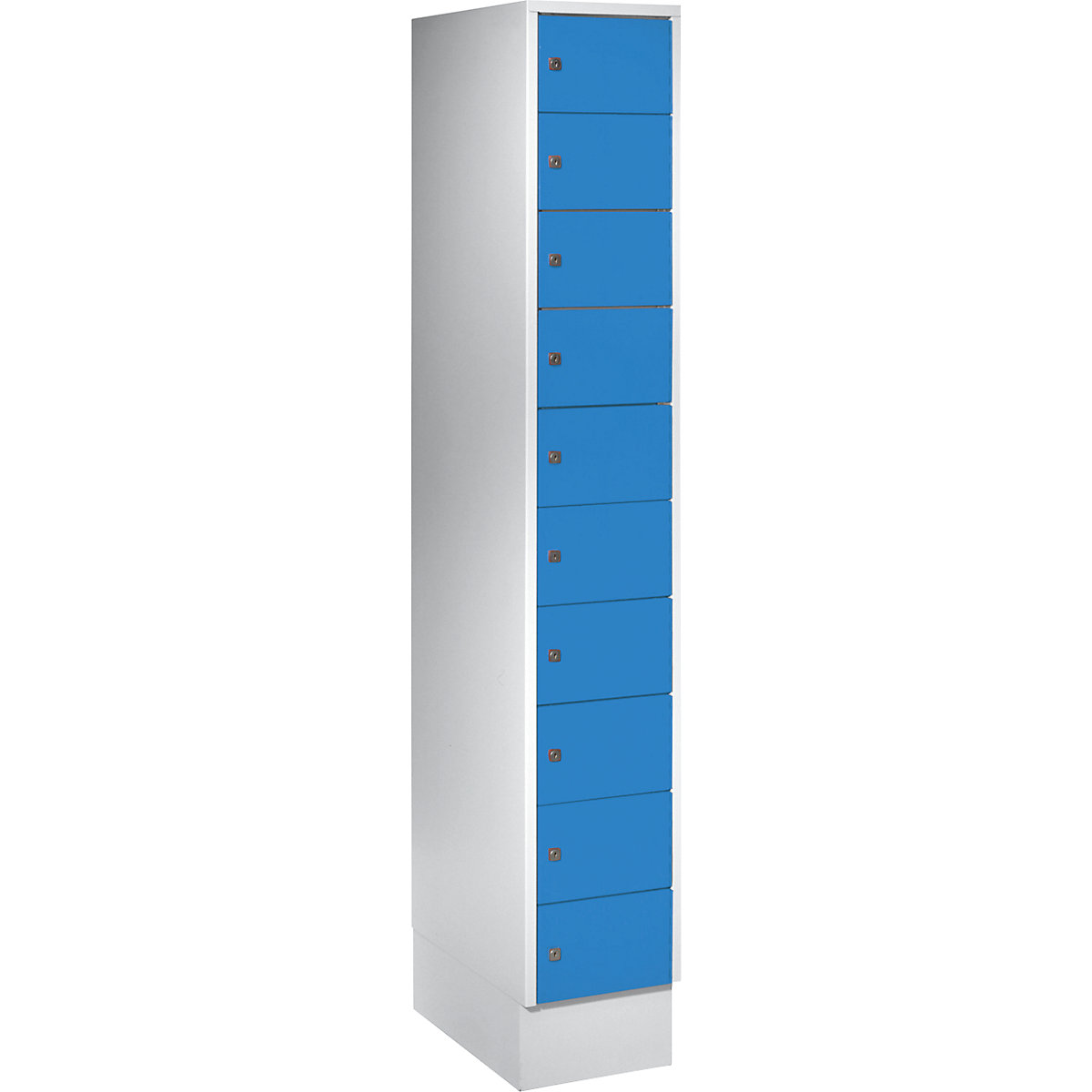 Armadio casellario – Wolf, 1 scomparto, grigio chiaro / blu chiaro, 10 scomparti-0