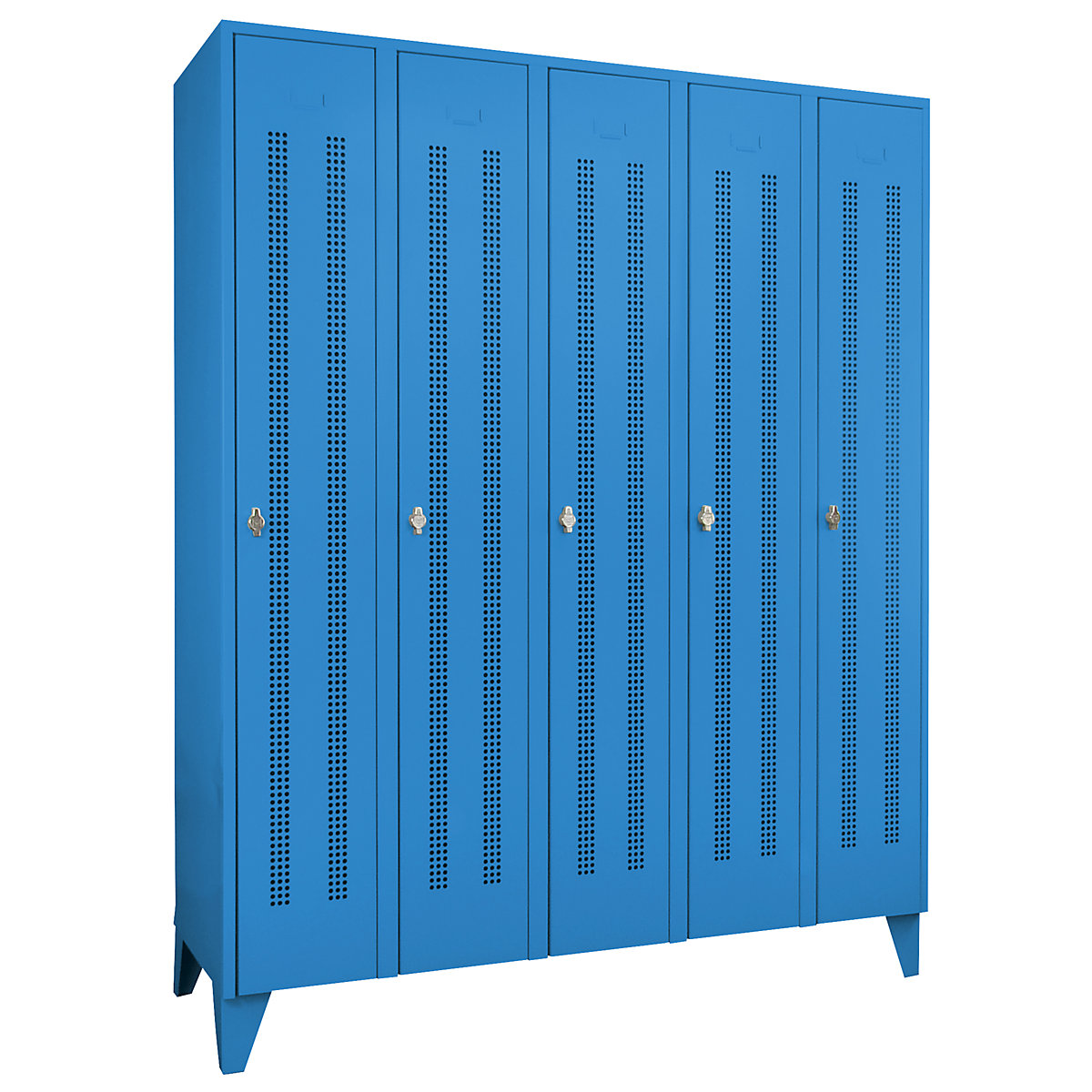 Armadietto Berlin 1 – Wolf, 5 scomparti, blu chiaro, larghezza 1500 mm-0