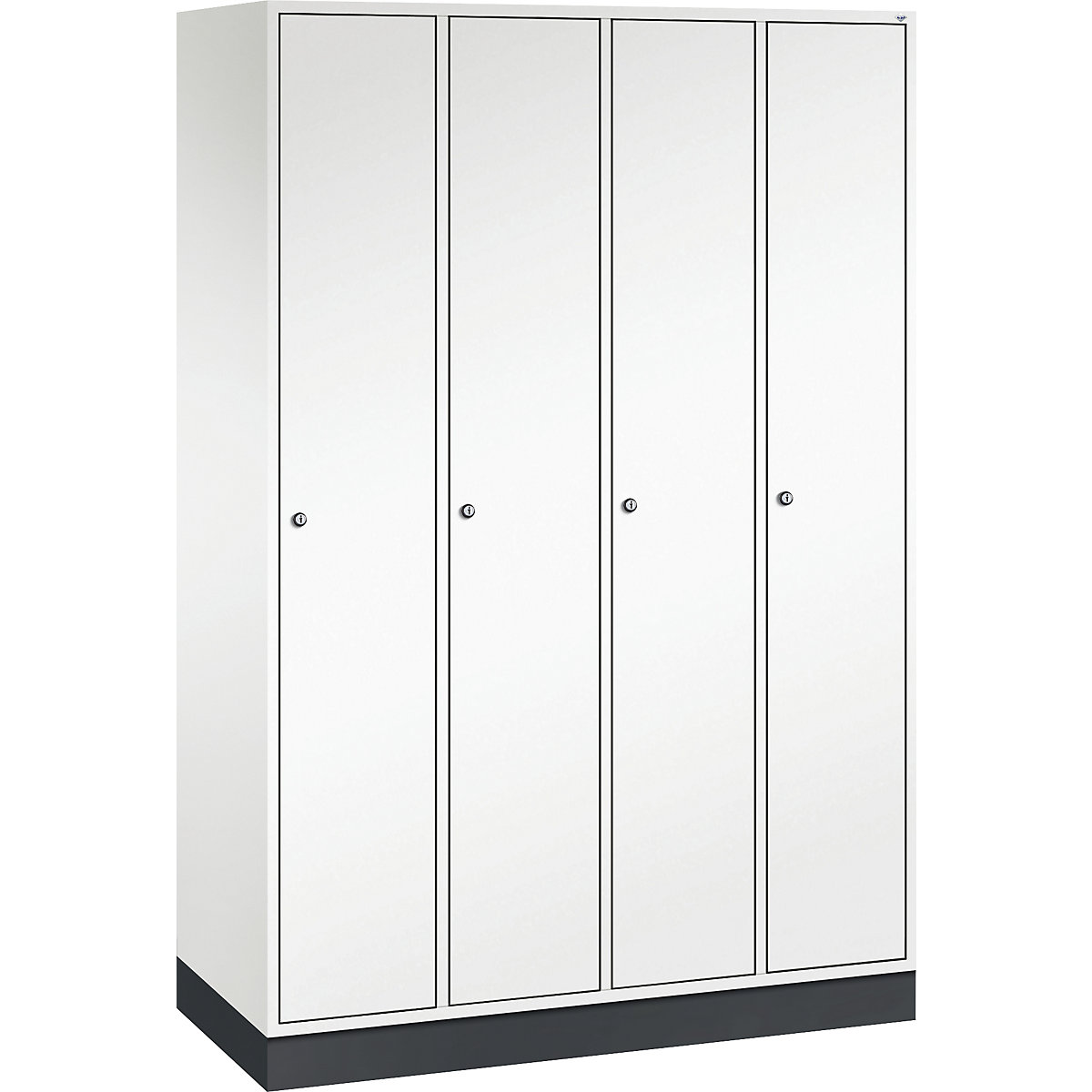 Armadietto Intro – C+P, larghezza 1220 mm, 4 scomparti, corpo bianco puro, ante bianco puro-0