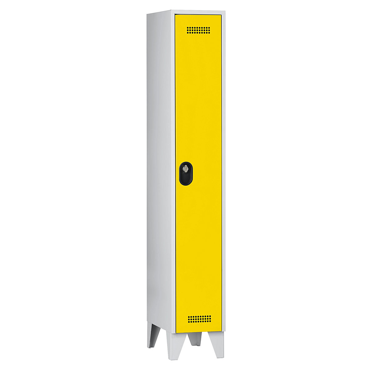 Armadietto Köln – Wolf, 1 scomparto, grigio chiaro / giallo zinco, 300 mm-0