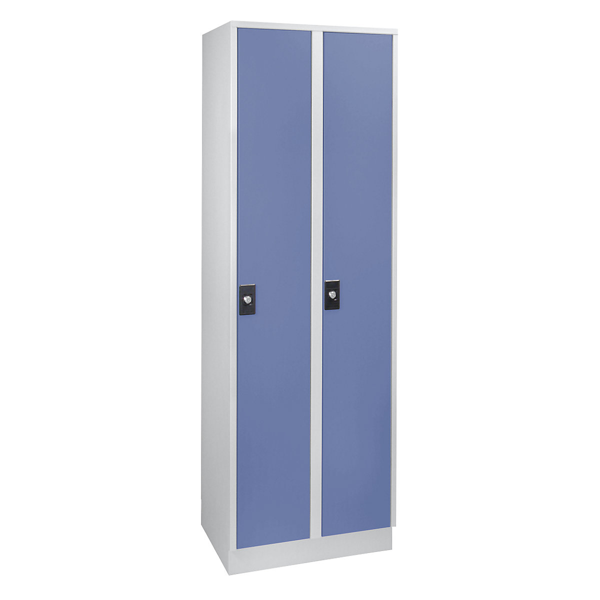 Armadietto Stuttgart – Wolf, 2 scomparti, grigio chiaro / blu colomba-0