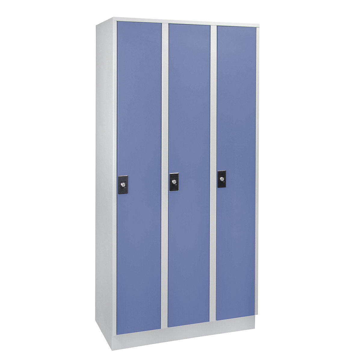 Armadietto Stuttgart – Wolf, 3 scomparti, grigio chiaro / blu colomba-0