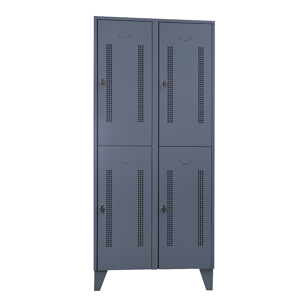Armadietto a due piani Berlin 1 – Wolf, 2 scomparti, grigio-azzurro, larghezza 800 mm, 4 scomparti-0