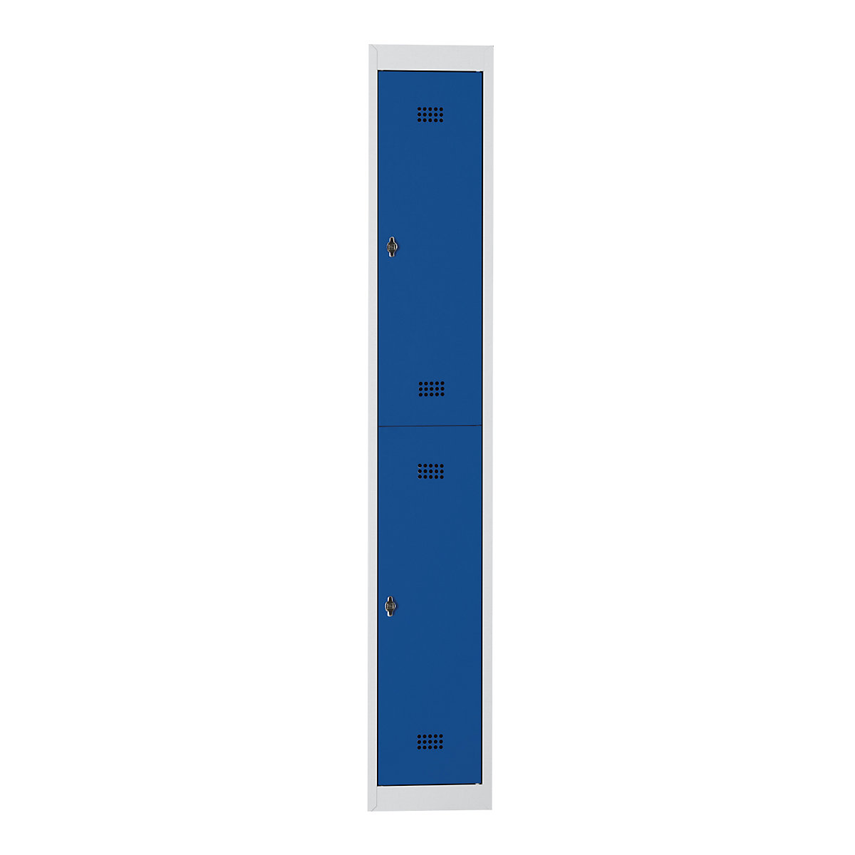 Armadietto a due piani Hamburg – Wolf, 1 scomparto, larghezza 300 mm, elemento aggiuntivo, grigio chiaro / blu genziana-0