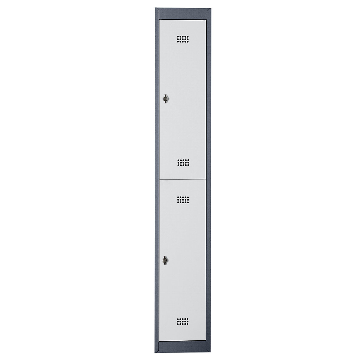 Armadietto a due piani Hamburg – Wolf, 1 scomparto, larghezza 300 mm, elemento aggiuntivo, grigio antracite / grigio chiaro-0