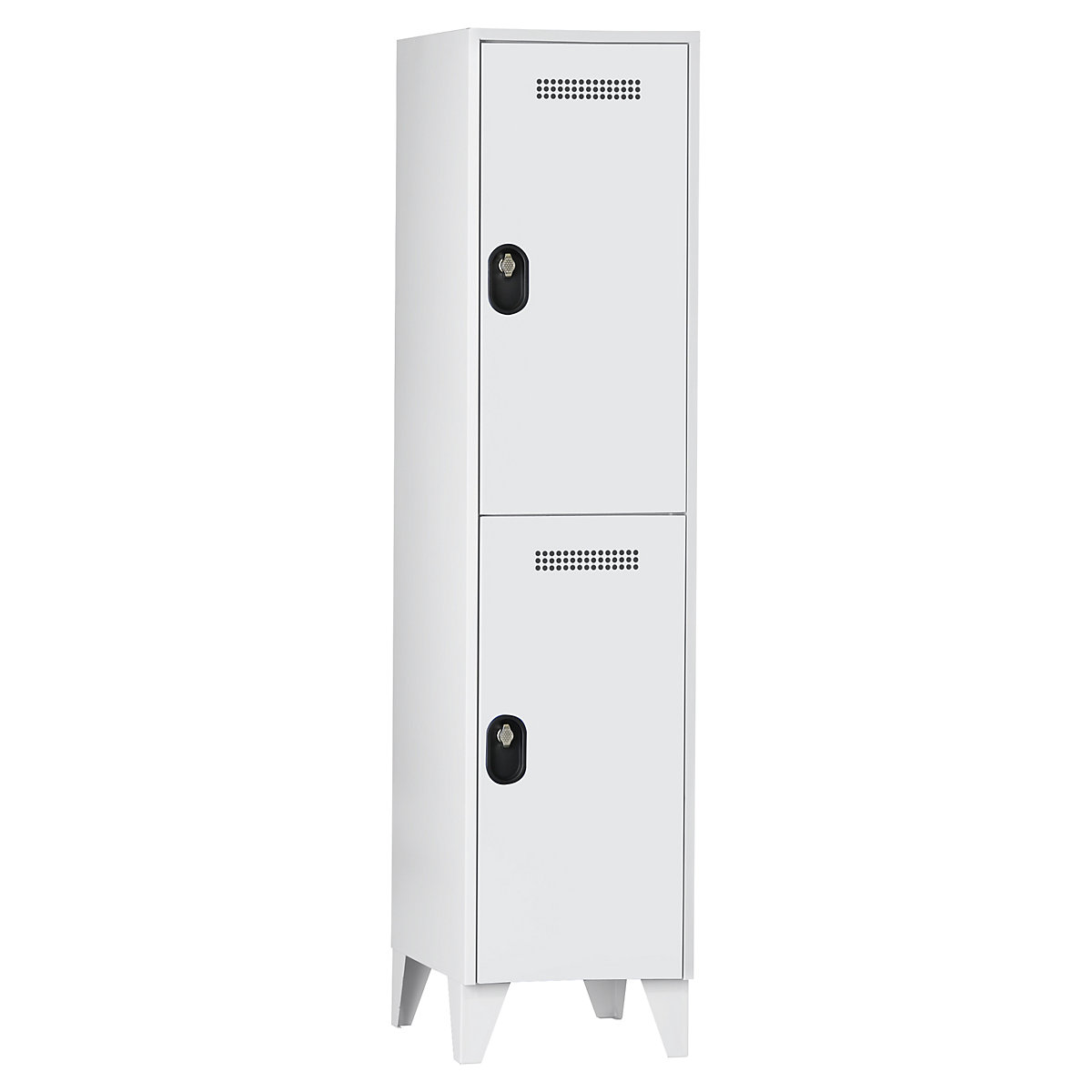 Armadietto a due piani Köln – Wolf, 1 scomparto, grigio chiaro, 400 mm-0