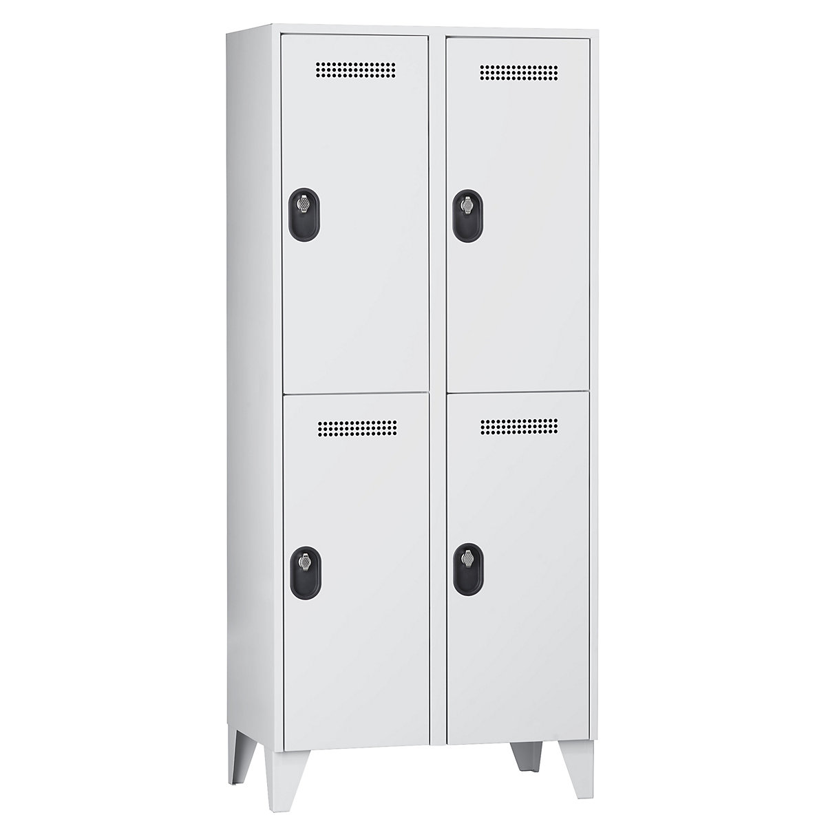 Armadietto a due piani Köln – Wolf, 2 scomparti, grigio chiaro, 800 mm-0
