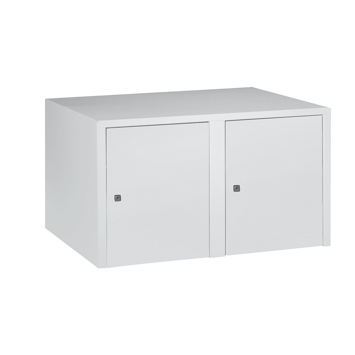 Armadietto sovrapponibile München – Wolf, 2 scomparti, grigio chiaro, larghezza 800 mm-0