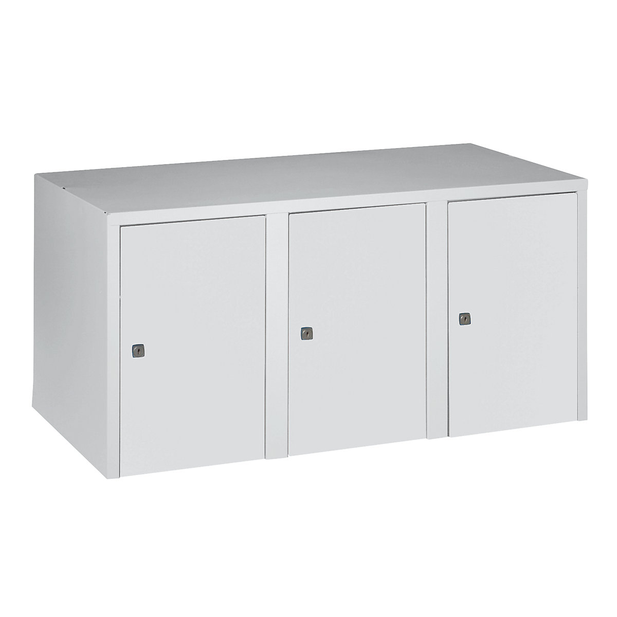 Armadietto sovrapponibile München – Wolf, 3 scomparti, grigio chiaro, larghezza 900 mm-0