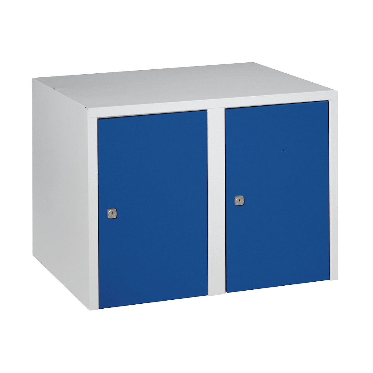 Armadietto sovrapponibile München – Wolf, 2 scomparti, blu genziana, larghezza 600 mm-0