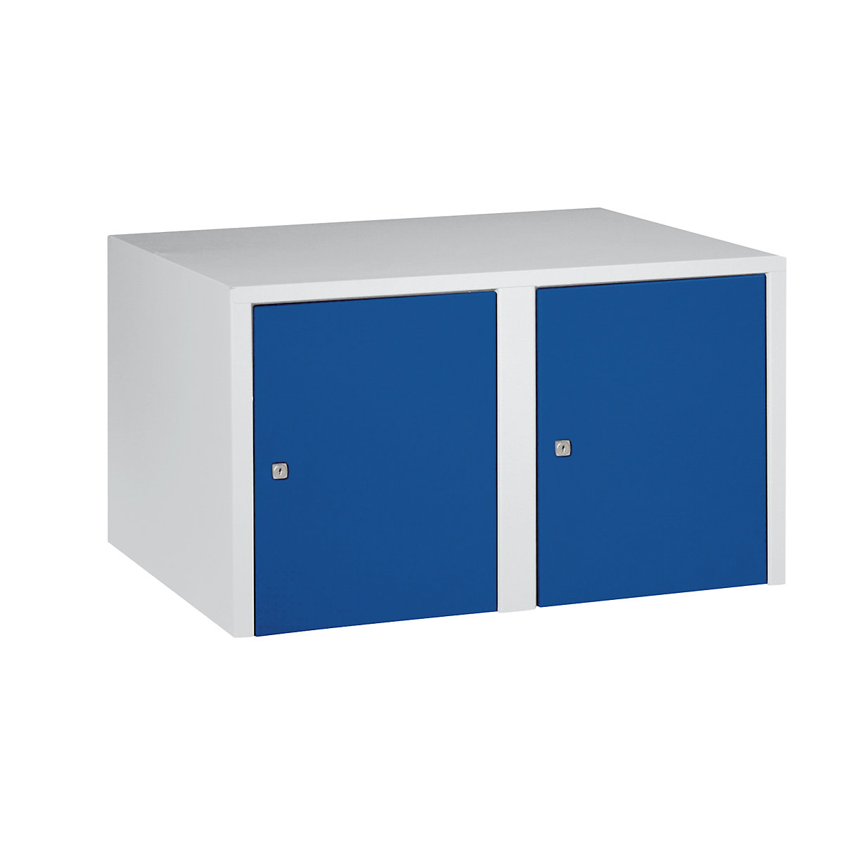 Armadietto sovrapponibile München – Wolf, 2 scomparti, blu genziana, larghezza 800 mm-0