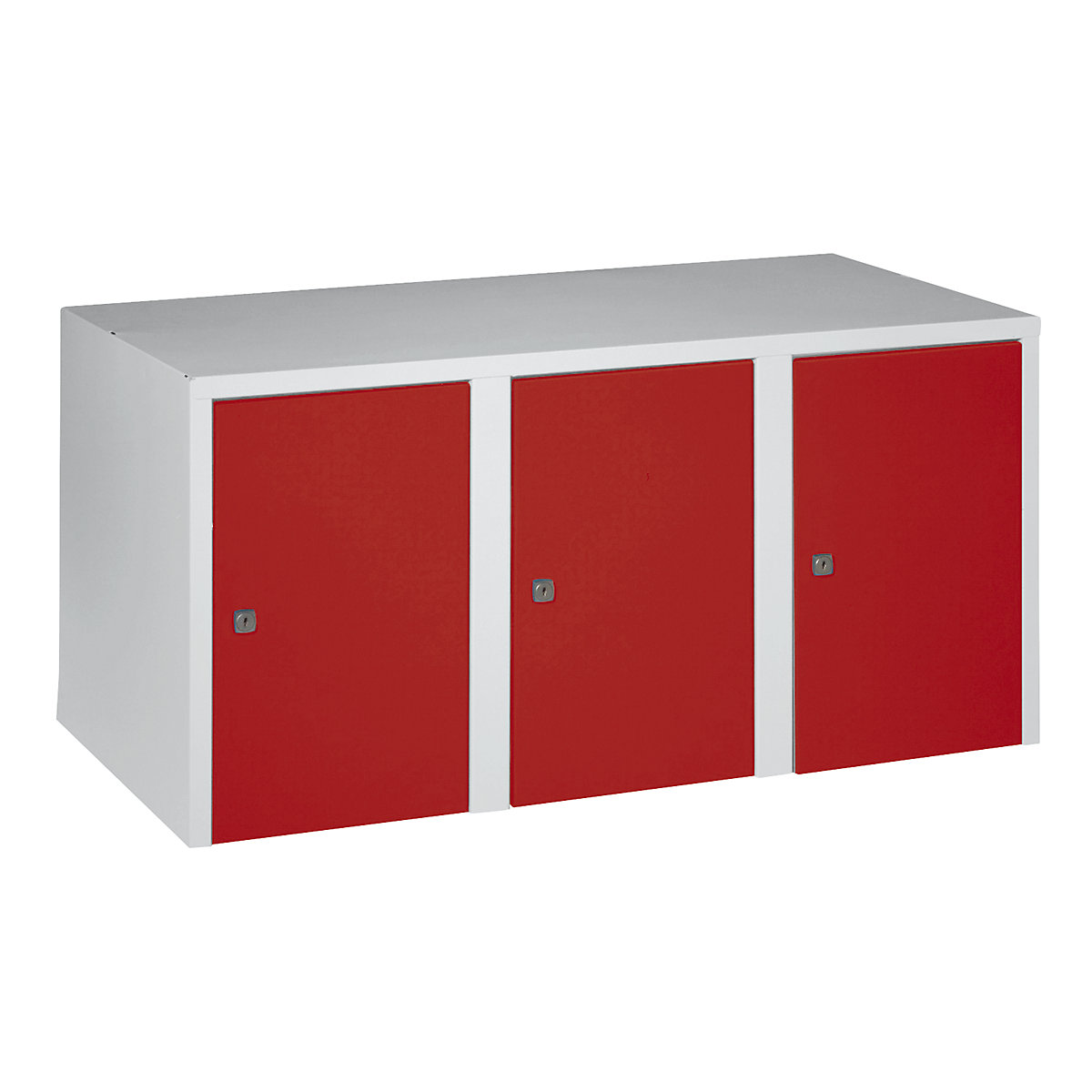 Armadietto sovrapponibile München – Wolf, 3 scomparti, rosso fuoco, larghezza 900 mm-0