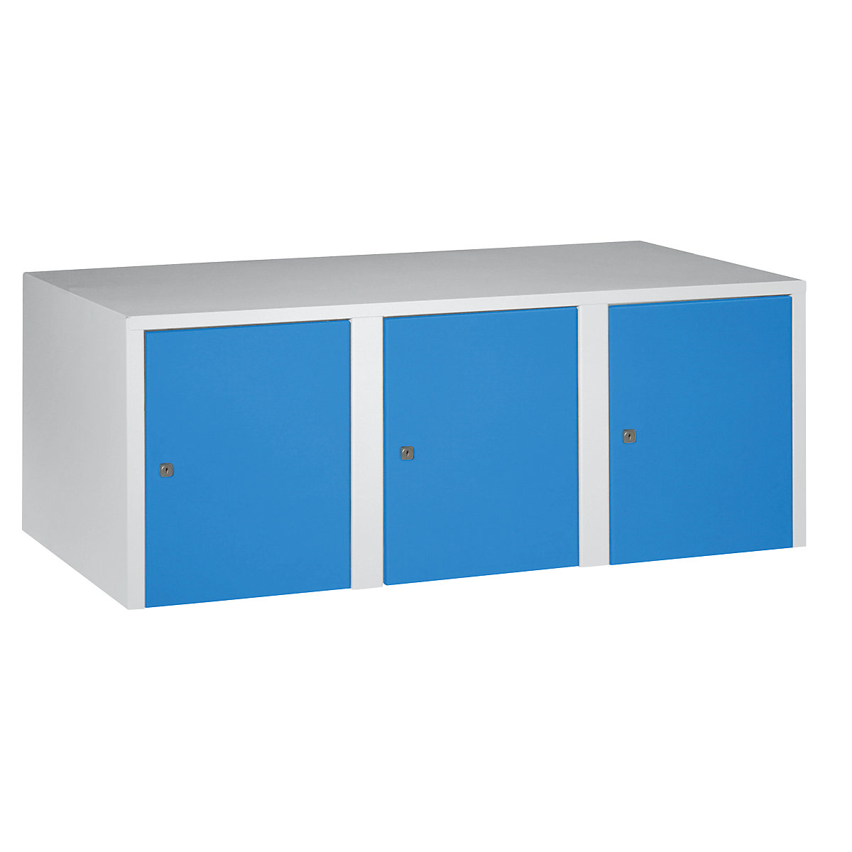 Armadietto sovrapponibile München – Wolf, 3 scomparti, blu chiaro, larghezza 1200 mm-0